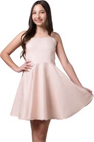 Un Deux Trois Fit and Flare Party Dress in Longer Length