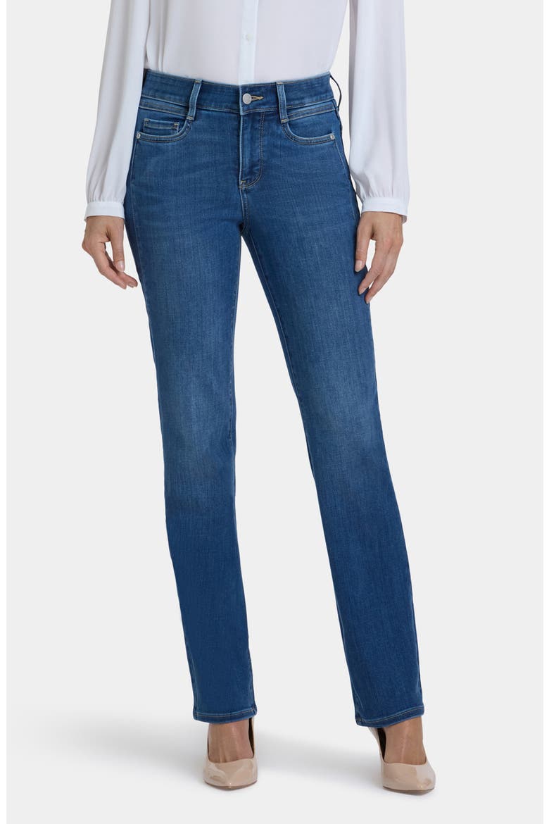 Marilyn Paneled Seam Straight Leg Jeans, Main, color, OPERA BLUE