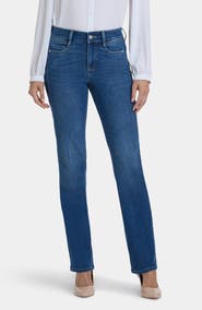 NYDJ Marilyn Paneled Seam Straight Leg Jeans