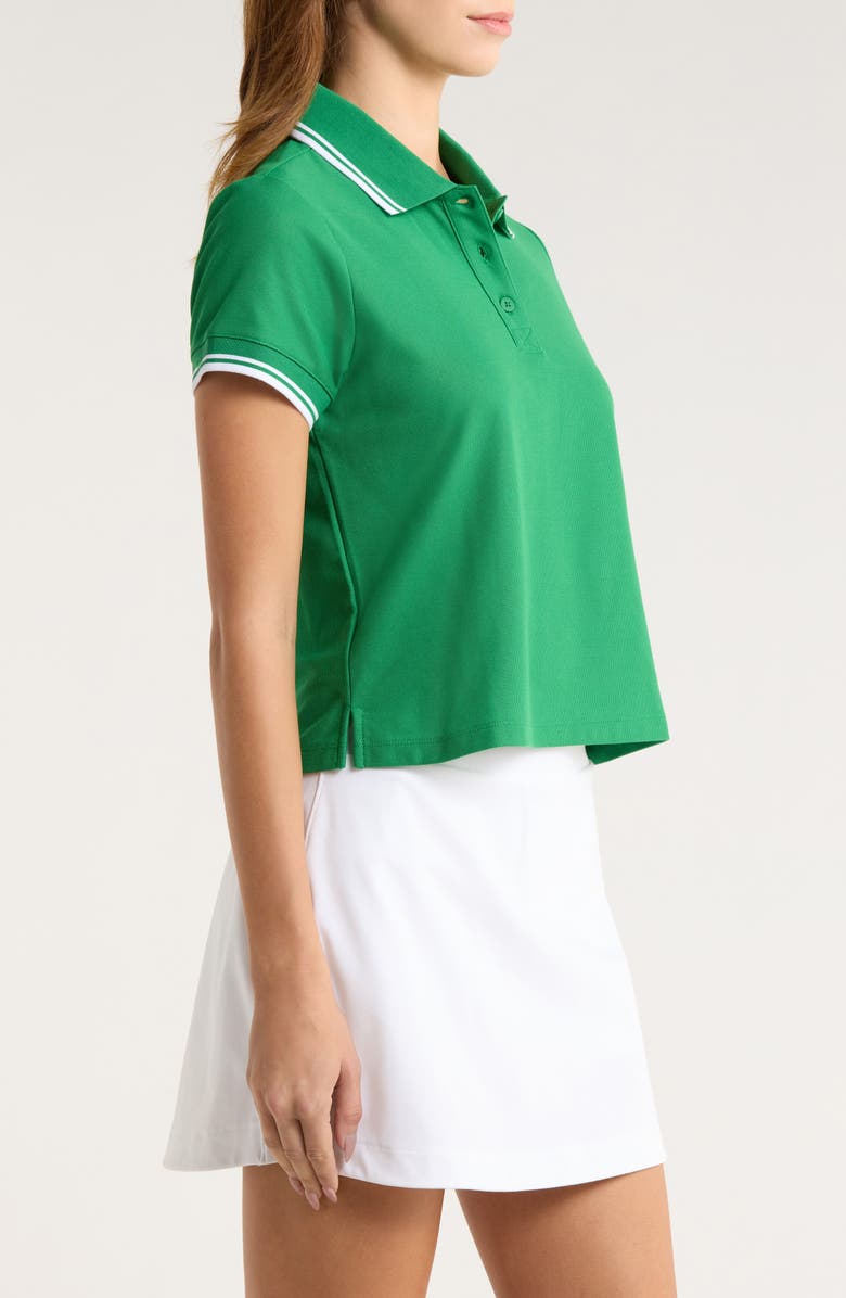 Beyond Yoga Country Club Polo Top, Alternate, color, Home Court Green