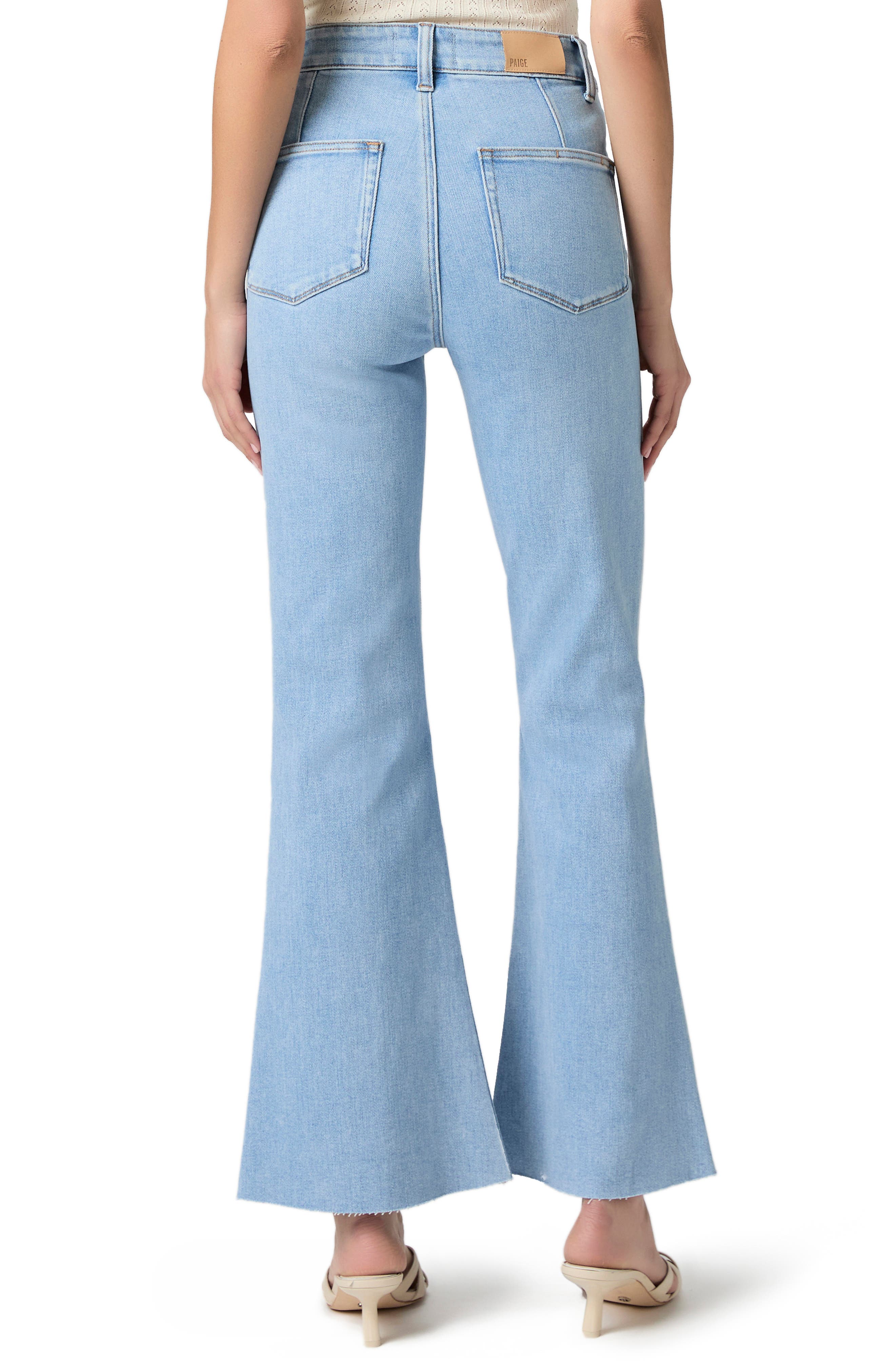 Marlow Raw Hem High Waist Skimmer Flare Jeans - image 2