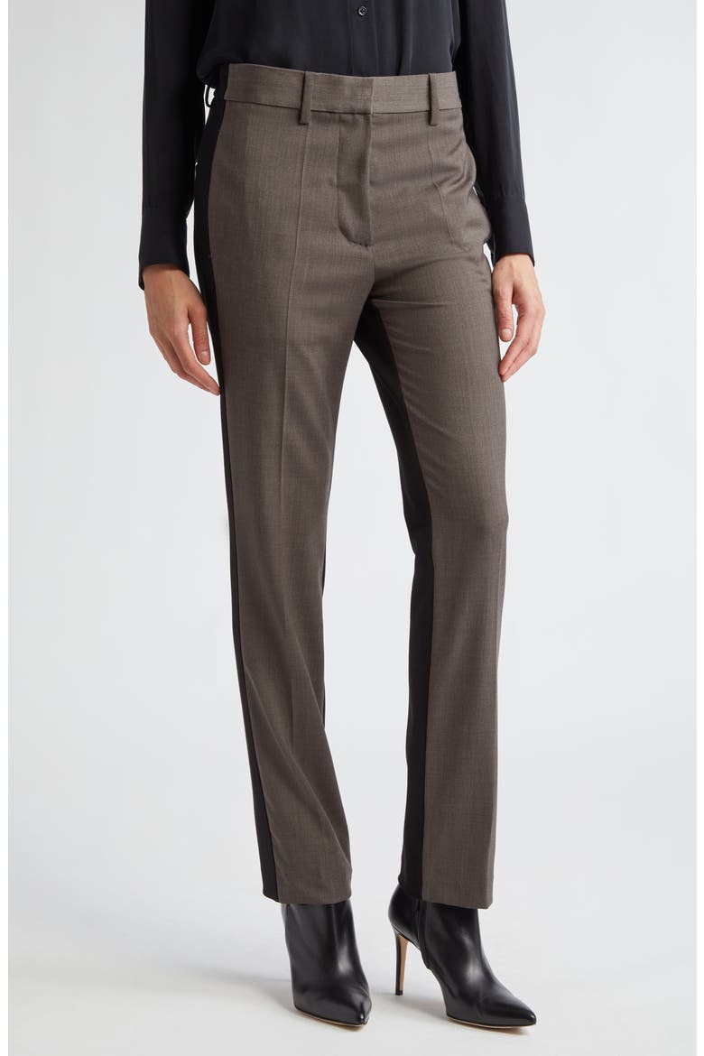 Colorblock Slim Fit Suit Pants, Main, color, LIGHT BROWN MELANGE - 21G