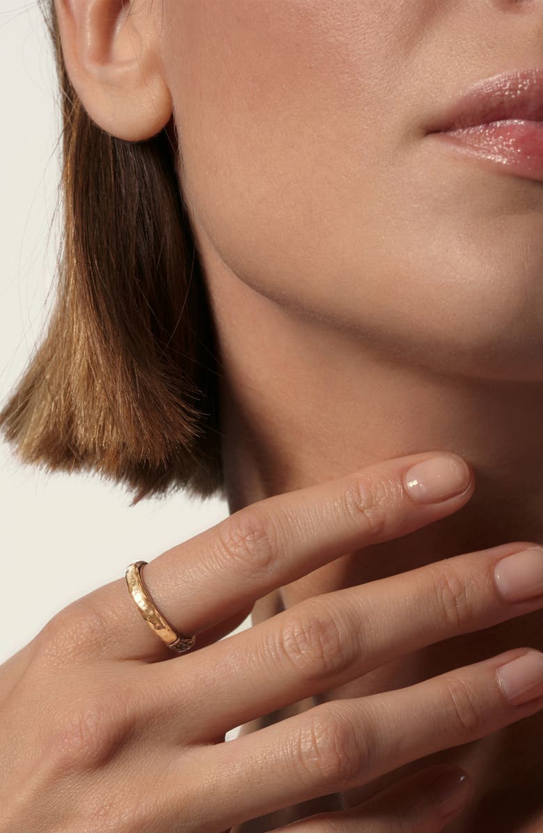 John Hardy Classic Chain Hammered Detail Ring, Alternate, color,