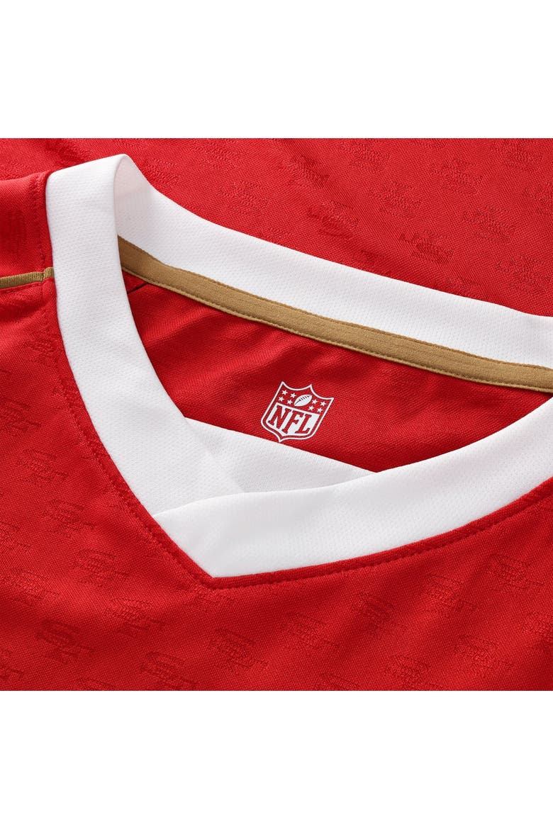 Youth Fanatics Scarlet San Francisco 49ers Football x Football V-Neck Fan Top, Alternate, color, Scarlet