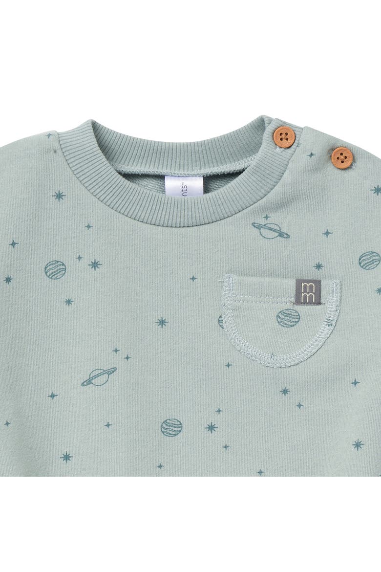Long Sleeve Bubble Romper, Alternate, color, Slate Galaxy