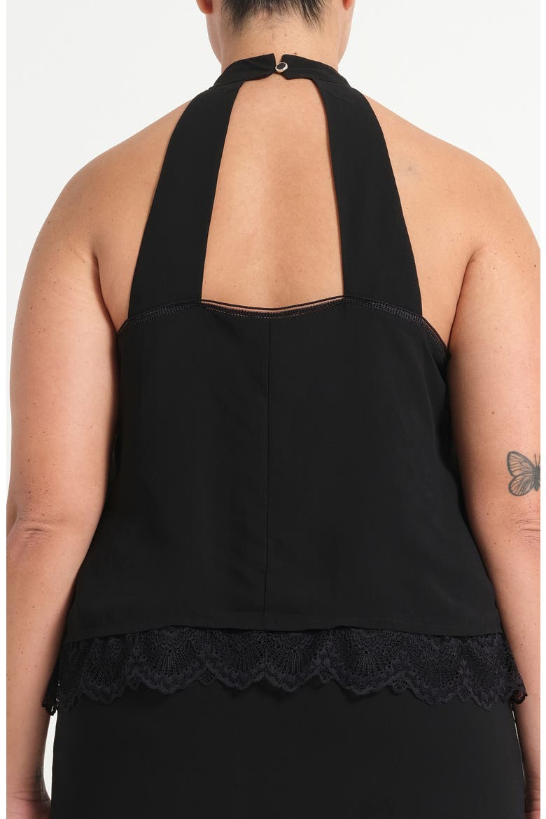 Kali Halter Neck Shell, Alternate, color, BLACK