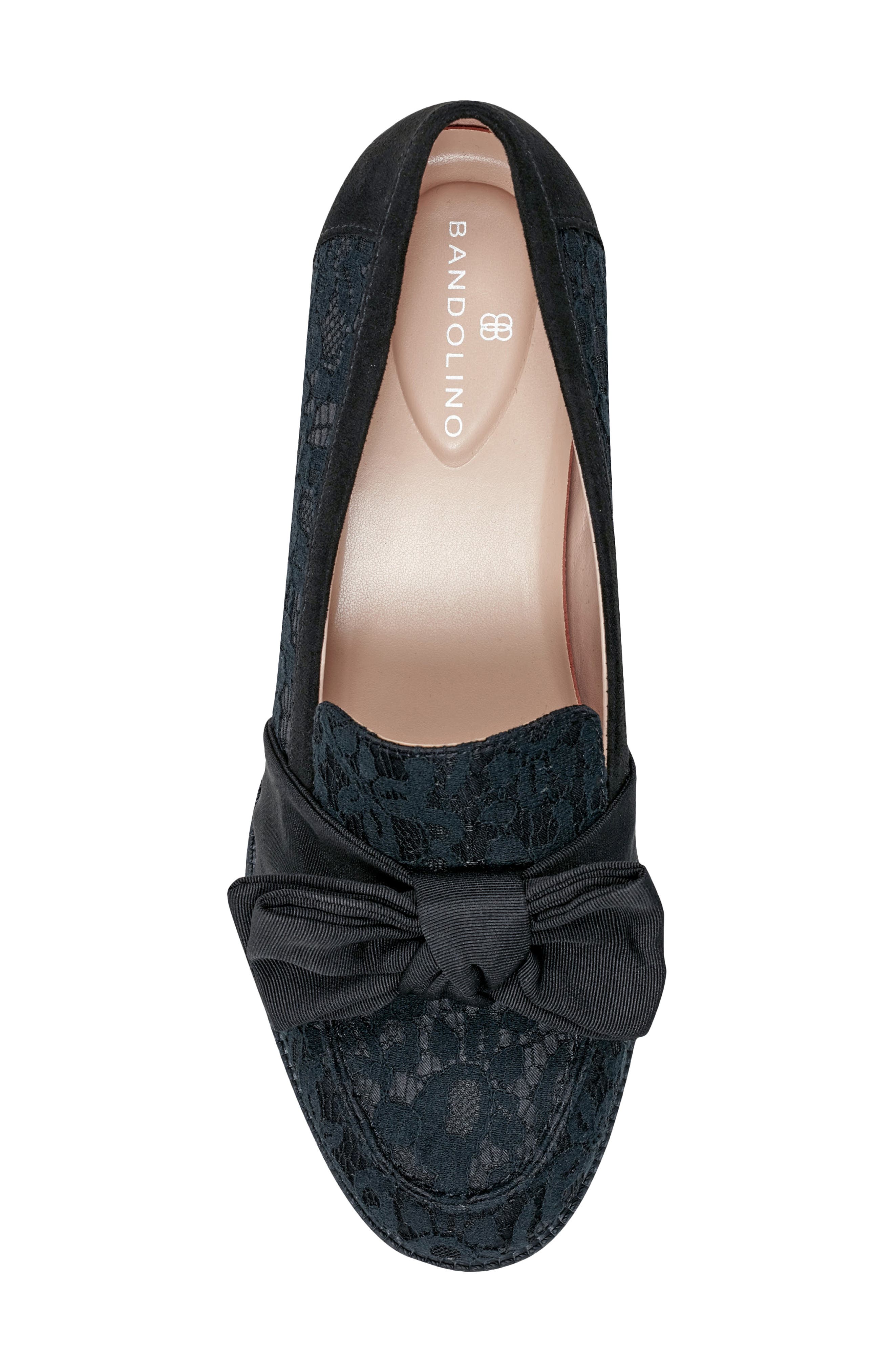 Bow Loafer, Alternate, color, BLACK LACE