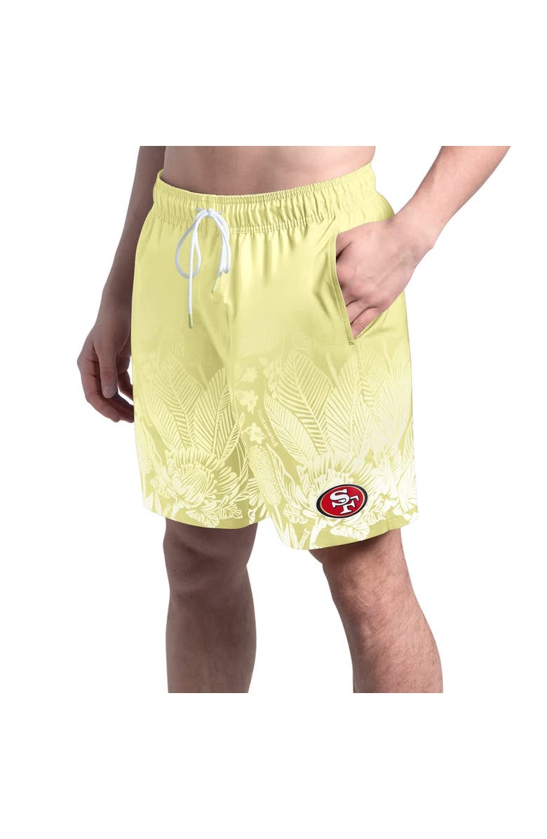 Margaritaville Men's Margaritaville  Yellow San Francisco 49ers Lagoon Fiesta Swim Shorts, Alternate, color, Yellow