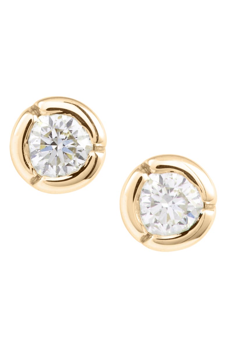Bony Levy Petite Bezel Diamond Stud Earrings, Main, color,