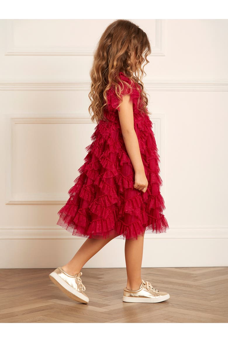 Genevieve Kids Dress, Alternate, color, Deep Red/Fuchsia