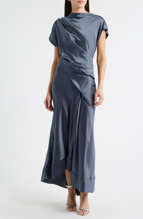 Acler Glatton Satin Maxi Dress In Multi