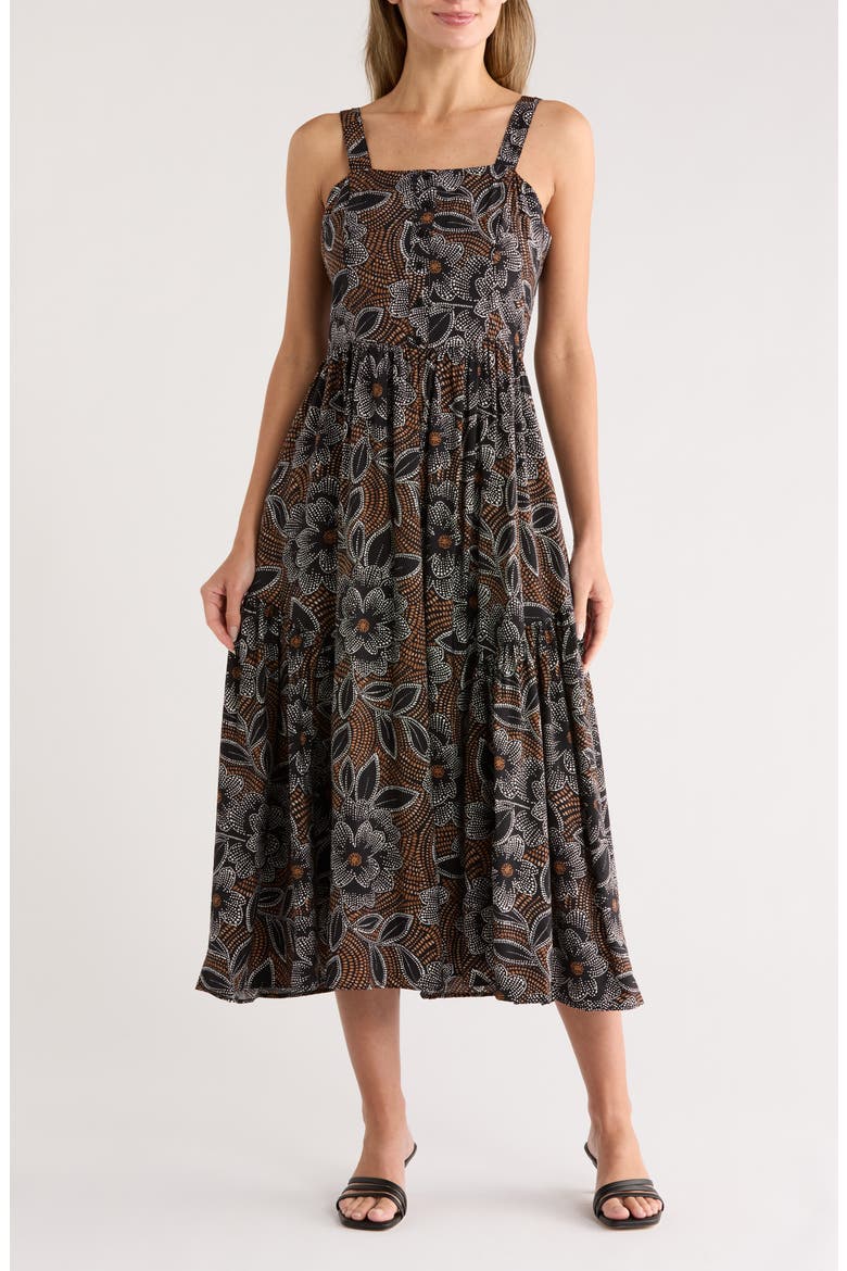 Maxi Dress, Main, color, BLACK/ TAN