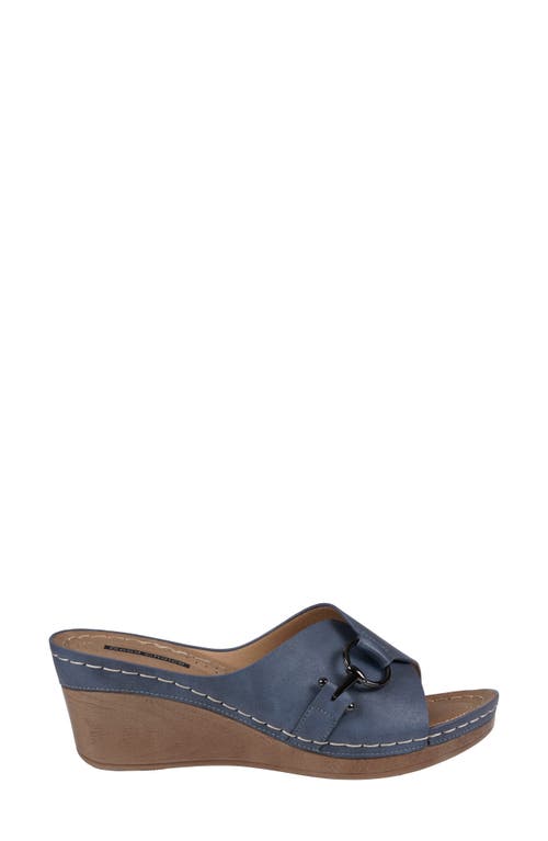 Gc Shoes Bay Wedge Sandal In Navy