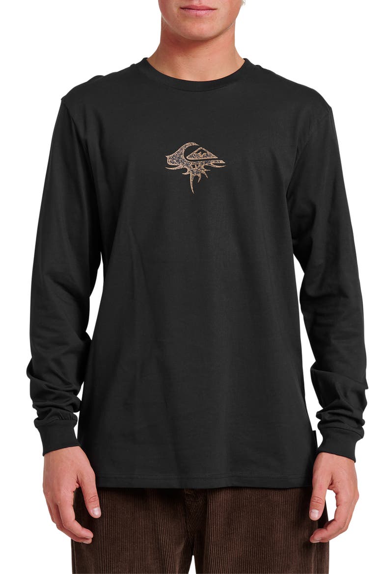 Three Piece Long Sleeve Graphic T-Shirt, Main, color, BLACK