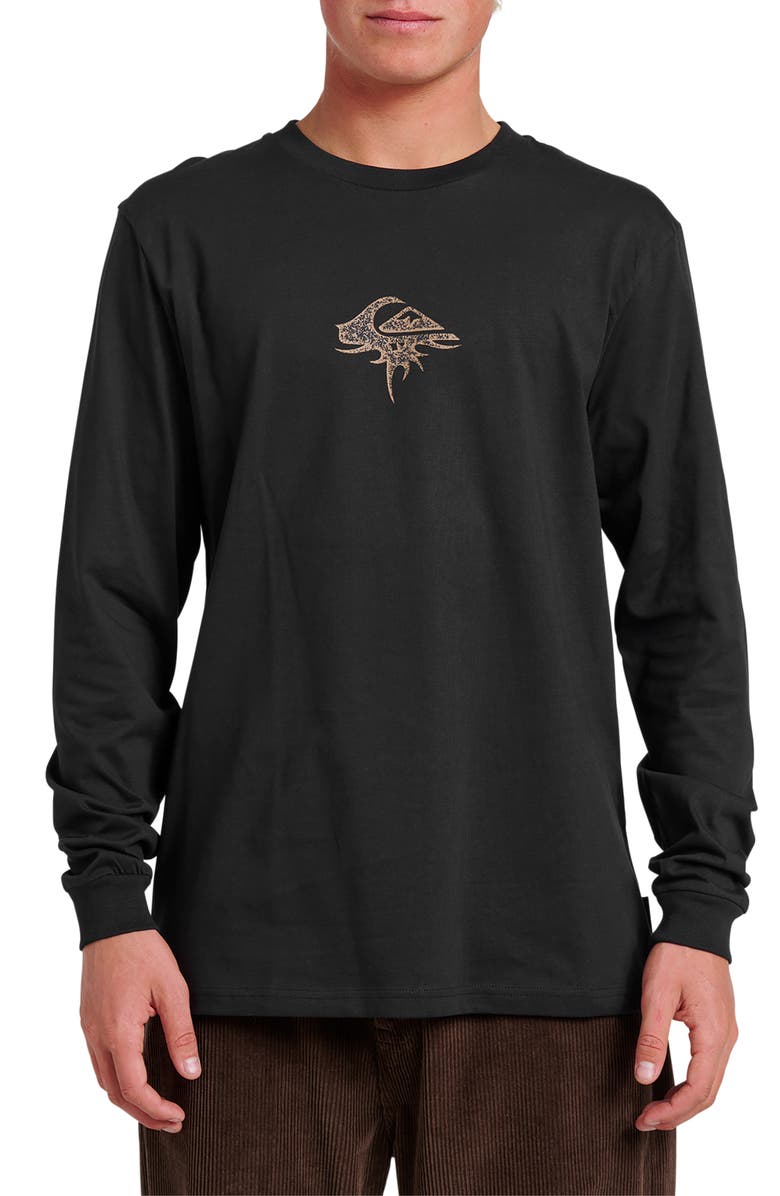 Quiksilver Three Piece Long Sleeve Graphic T-Shirt, Main, color, Black