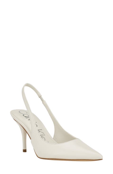 Ladies white pumps shoes hotsell