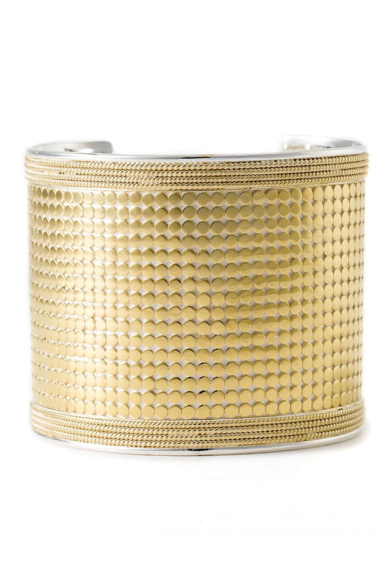 'Gili' Wide Cuff, Main, color, GOLD/ SILVER
