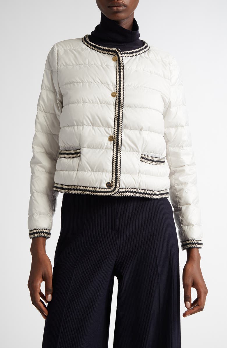 Max Mara Kate Braided Trim Down Jacket, Main, color,