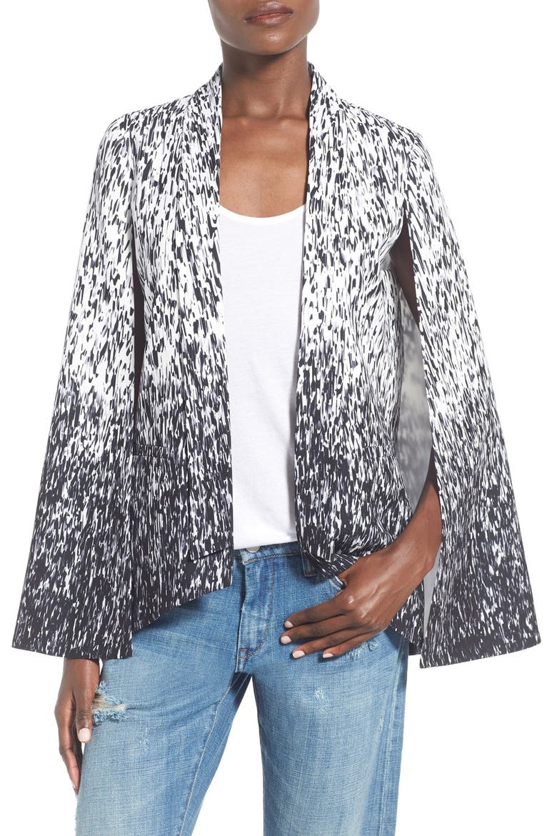 Cape Blazer, Main, color, BLACK/ WHITE