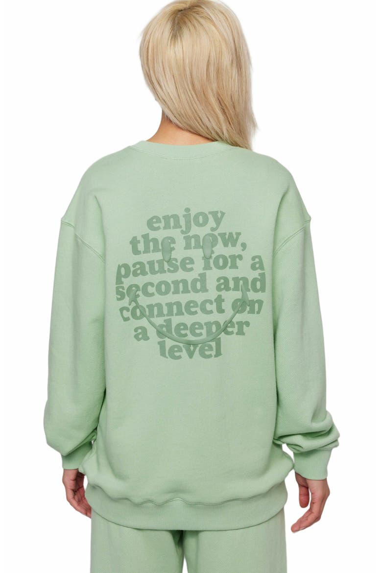 Smiley Connections Crewneck, Alternate, color, GREEN