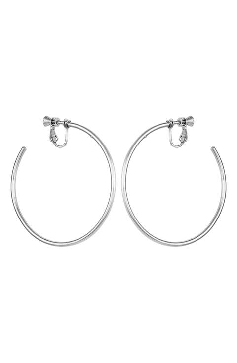 Medium Clip-On Hoop Earrings