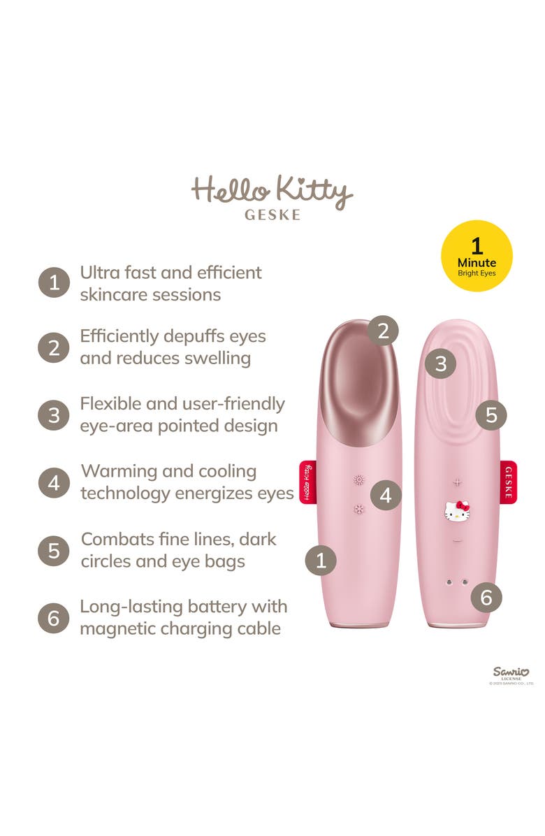 GESKE Hello Kitty SmartAppGuided Warm & Cool Eye Energizer | 6 in 1, Alternate, color, Hello Kitty Pink