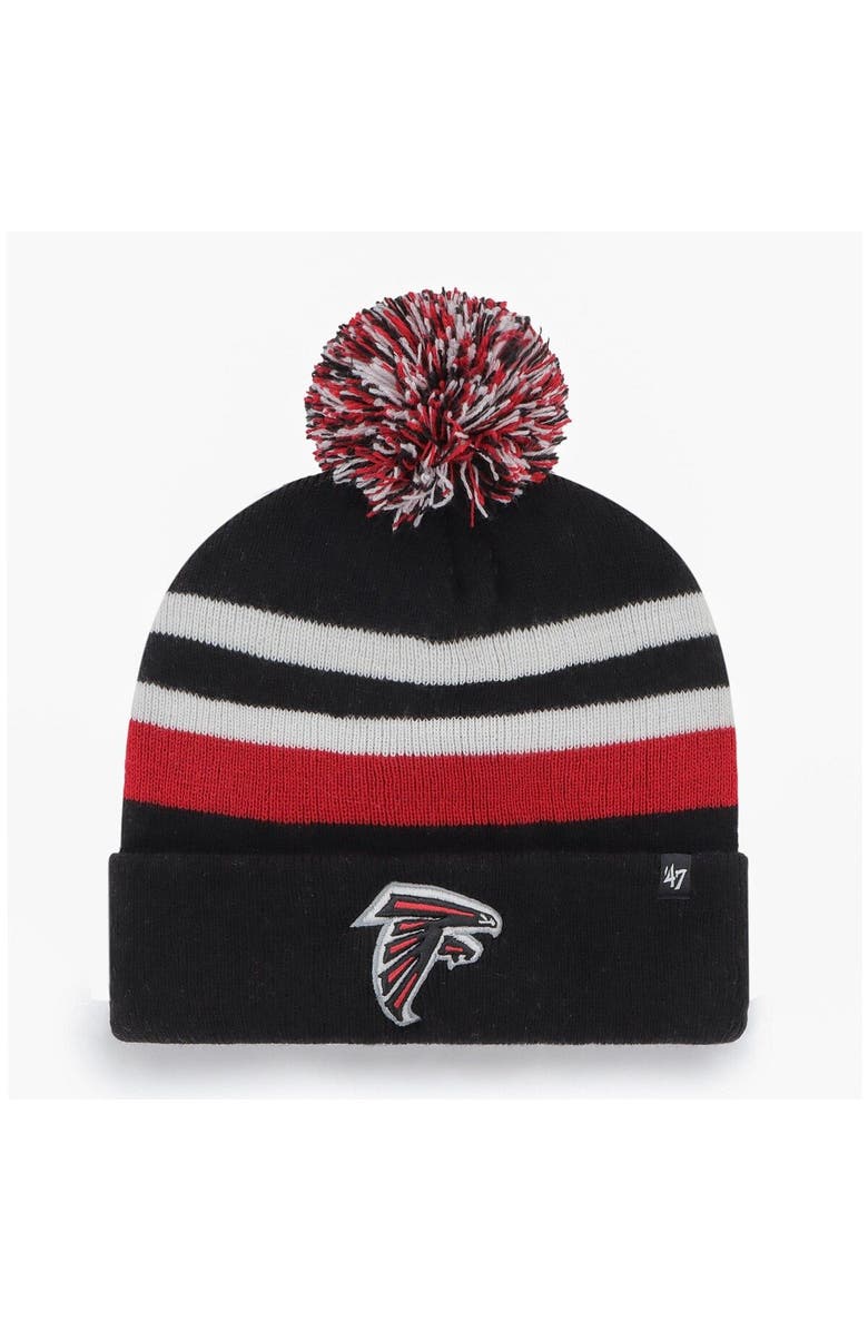 '47 Men's '47 Black Atlanta Falcons State Line Cuffed Knit Hat with Pom, Main, color, 