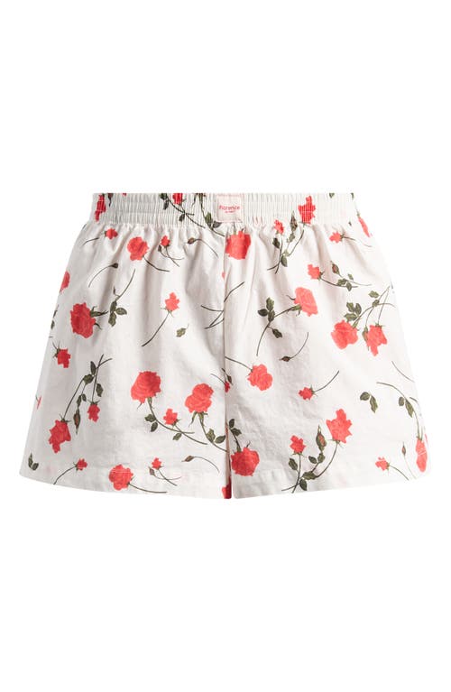 Florence By Mills Easy Cheeky Stripe Boxer Shorts In White