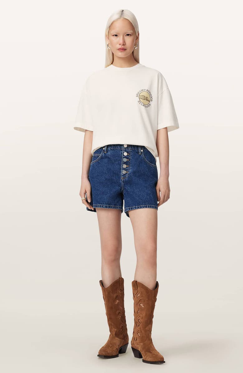 AllSaints Sun City Etta Graphic T-Shirt, Alternate, color, Egret White