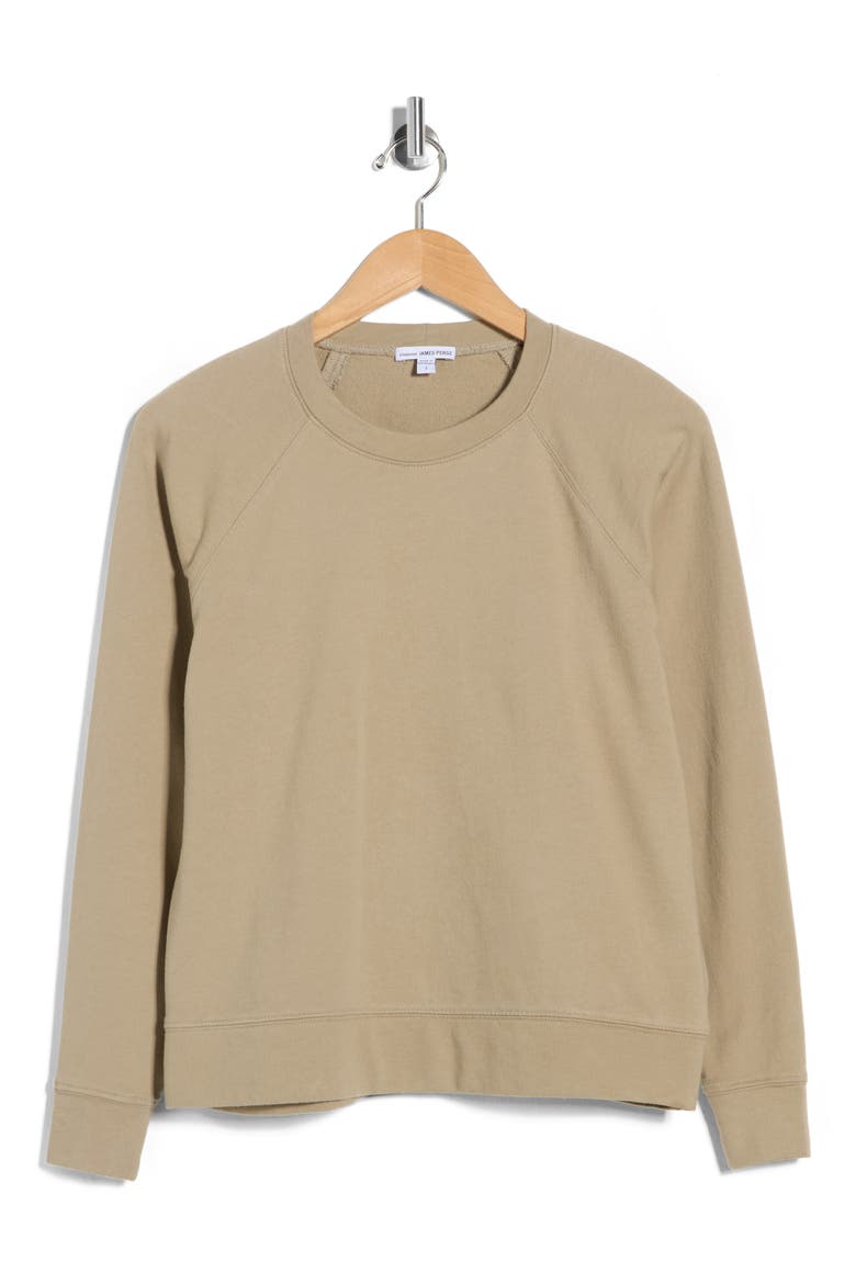 Cotton French Terry Relaxed Sweater, Alternate, color, OVERCAST