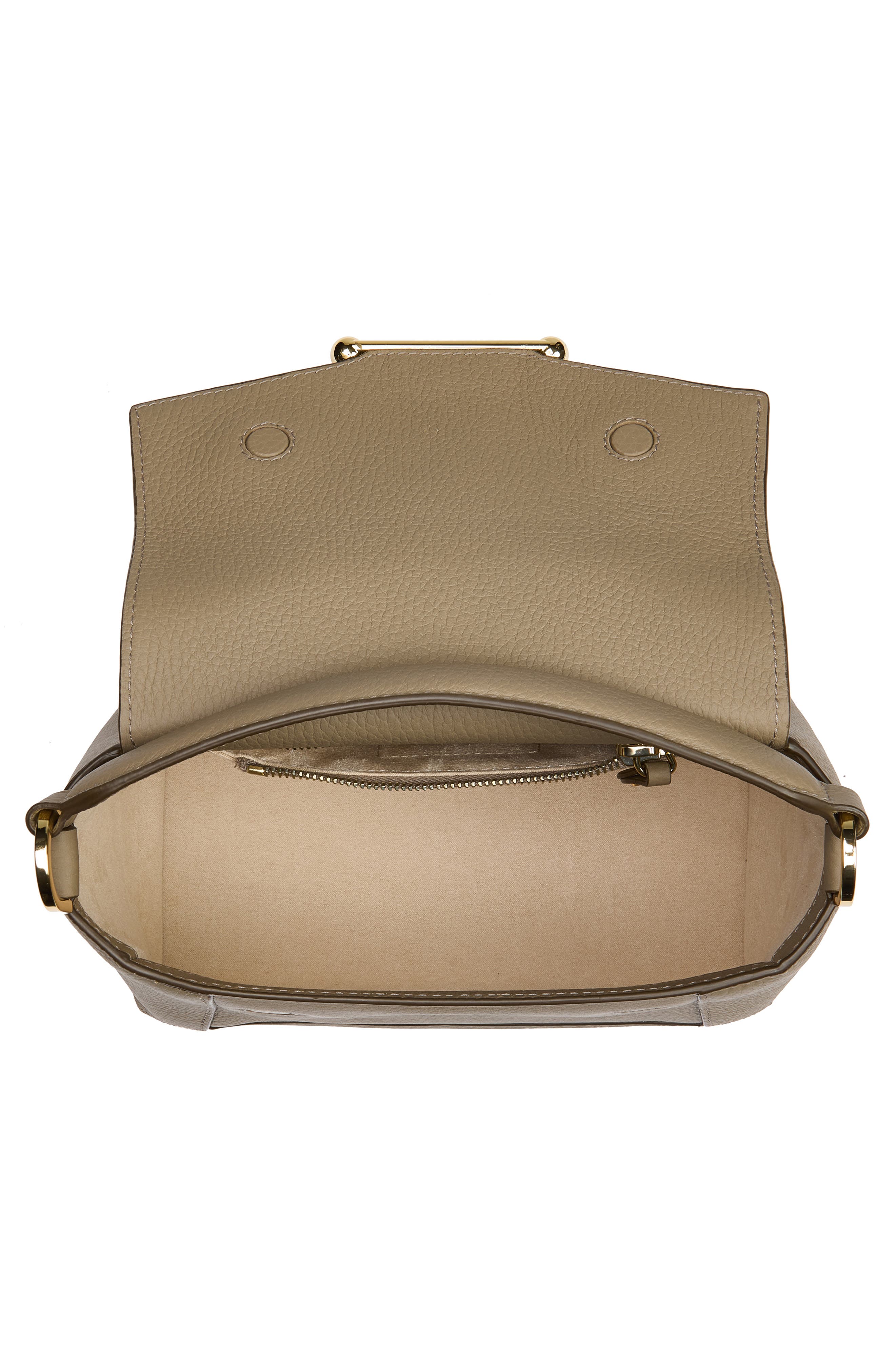 Mosaic Leather Top Handle Bag, Alternate, color, TAUPE