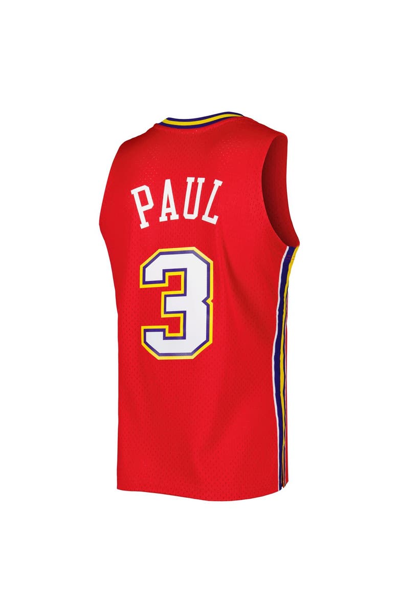 Mitchell & Ness Men's Mitchell & Ness Chris Paul Red New Orleans Hornets 2001/02 Hardwood Classics Swingman Jersey, Alternate, color, 