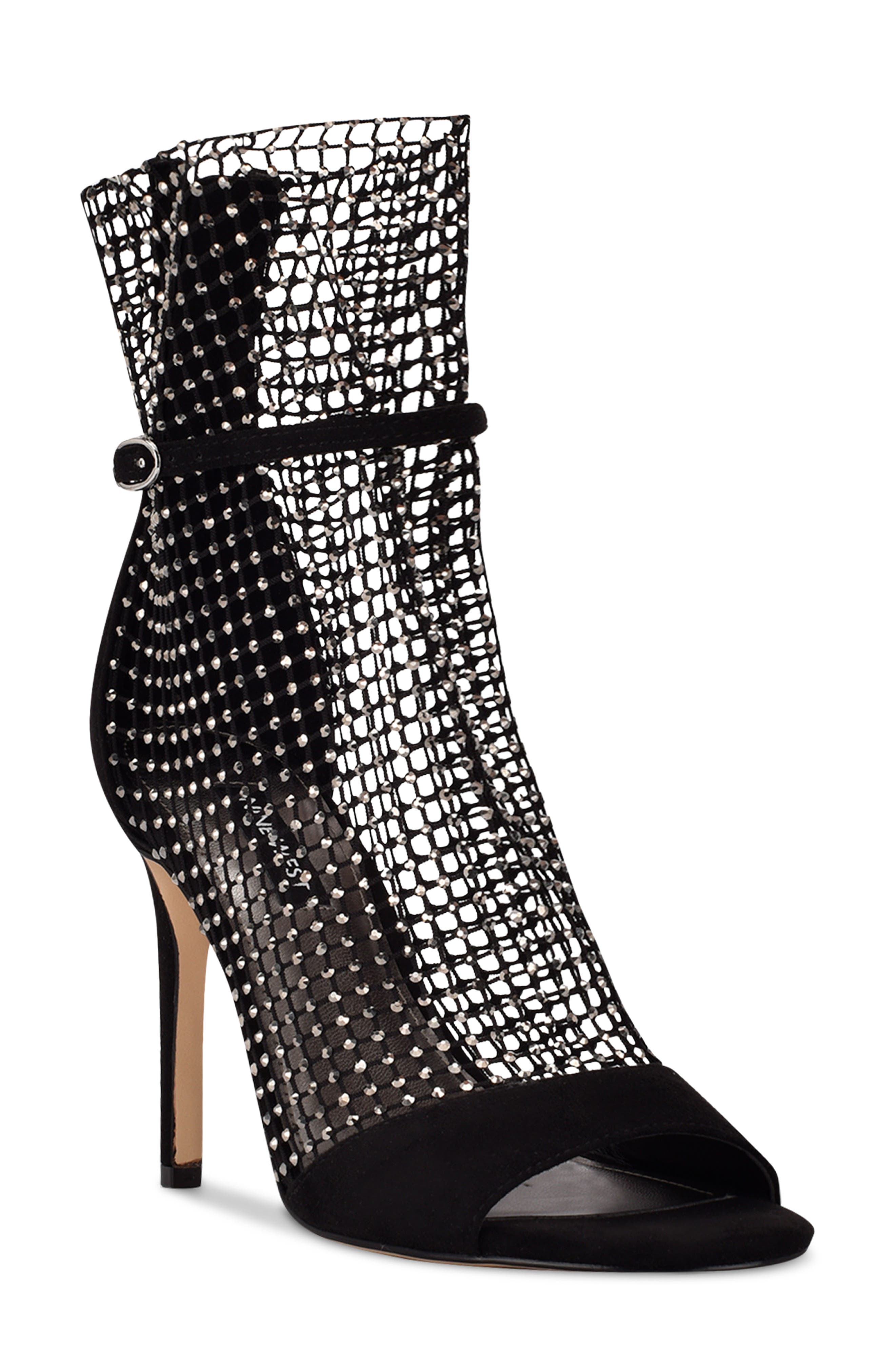 Nine West Imery Rhinestone Fishnet Bootie, Main, color, 