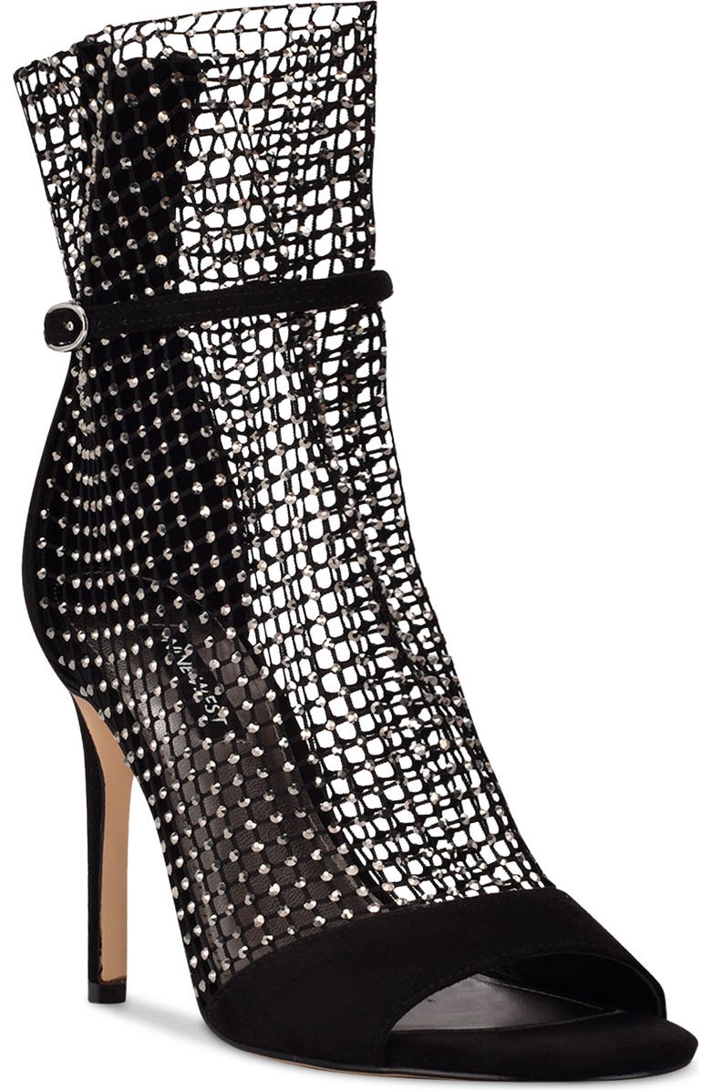 Nine West Imery Rhinestone Fishnet Bootie, Main, color,