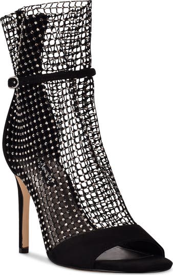 Nine West Imery Rhinestone Fishnet Bootie (Women) Nordstromrack