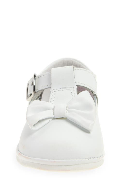 L'amour Minnie Bow T-strap Shoe In White