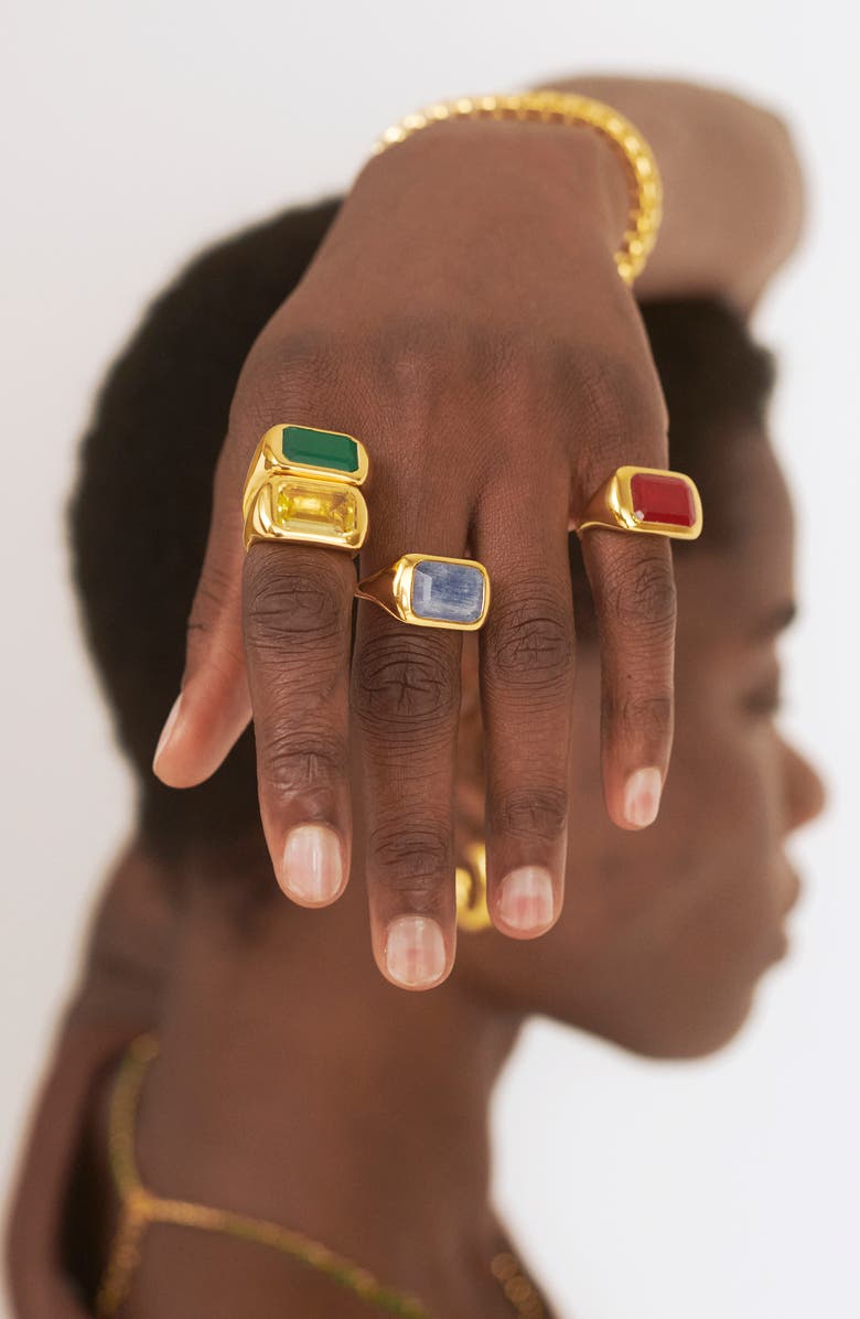 Monica Vinader Power Cocktail Ring, Alternate, color, 18Ct Gold Vermeil/Pink