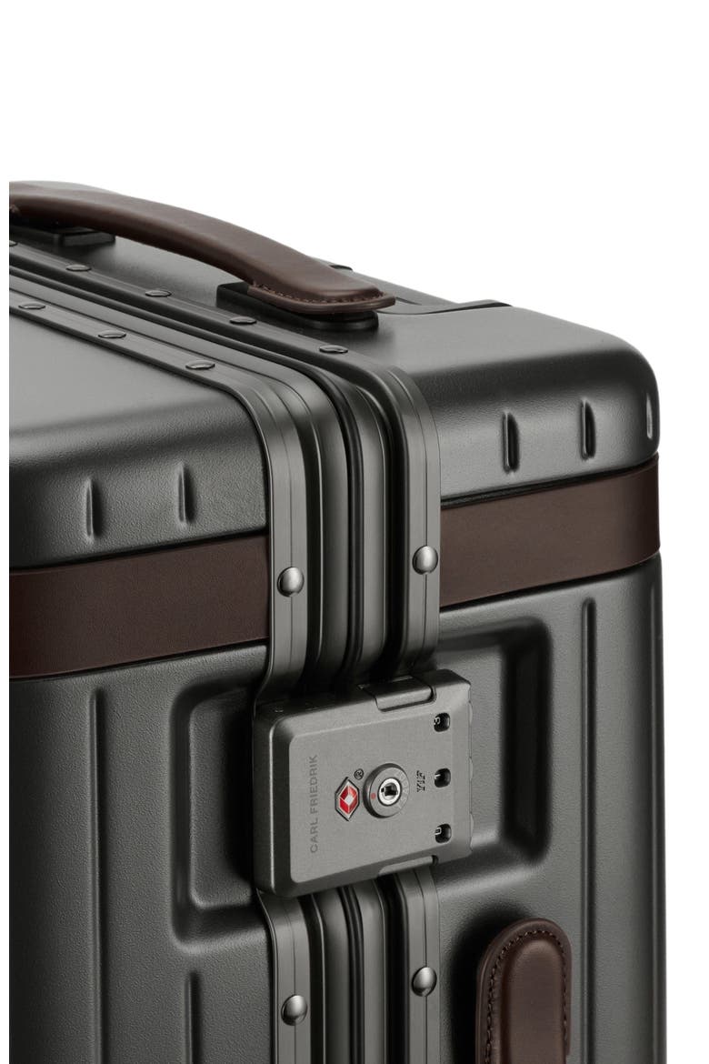 The Carry-on Suitcase, Alternate, color, Grey / Chocolate