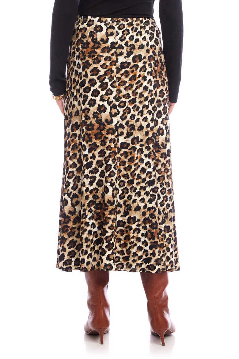 Leopard Print Side Slit Midi Skirt, Alternate, color, LEOPARD
