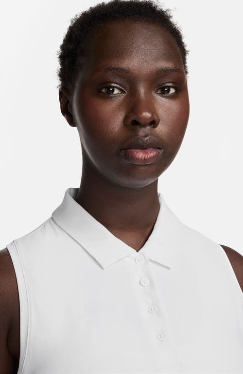 Nike Victory Dri-fit Sleeveless Polo In White