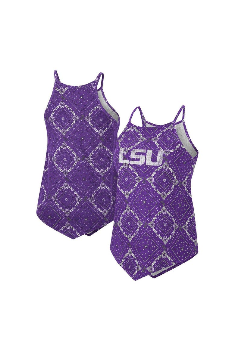 Women's Colosseum x Wrangler Purple LSU Tigers Bandana Tank Top, Main, color, Purple