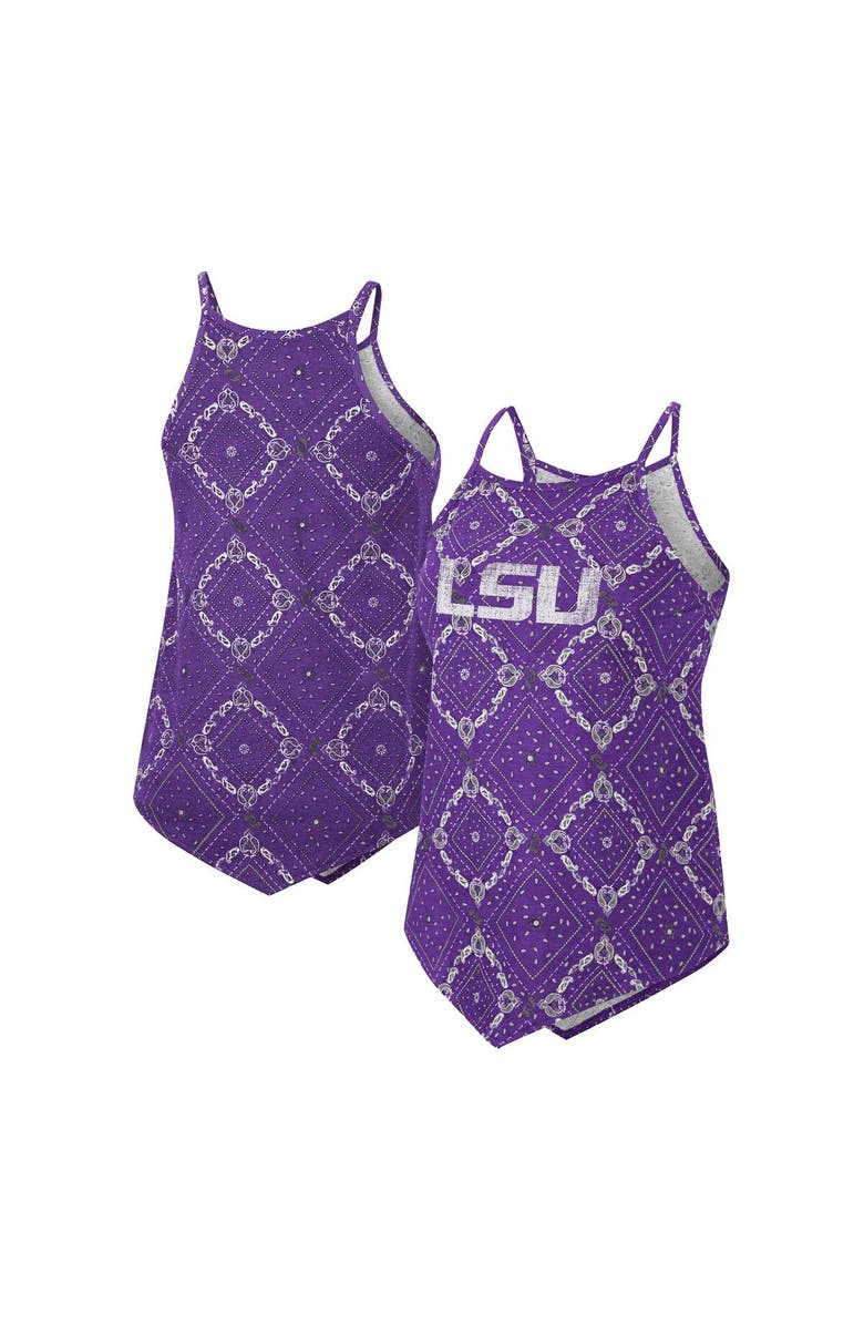 COLOSSEUM X WRANGLER Women's Colosseum x Wrangler Purple LSU Tigers Bandana Tank Top, Main, color, Purple