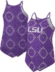 COLOSSEUM X WRANGLER Women's Colosseum x Wrangler Purple LSU Tigers Bandana Tank Top