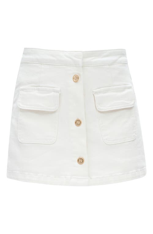 Bayeas High Waist Culotte Denim Skort In White