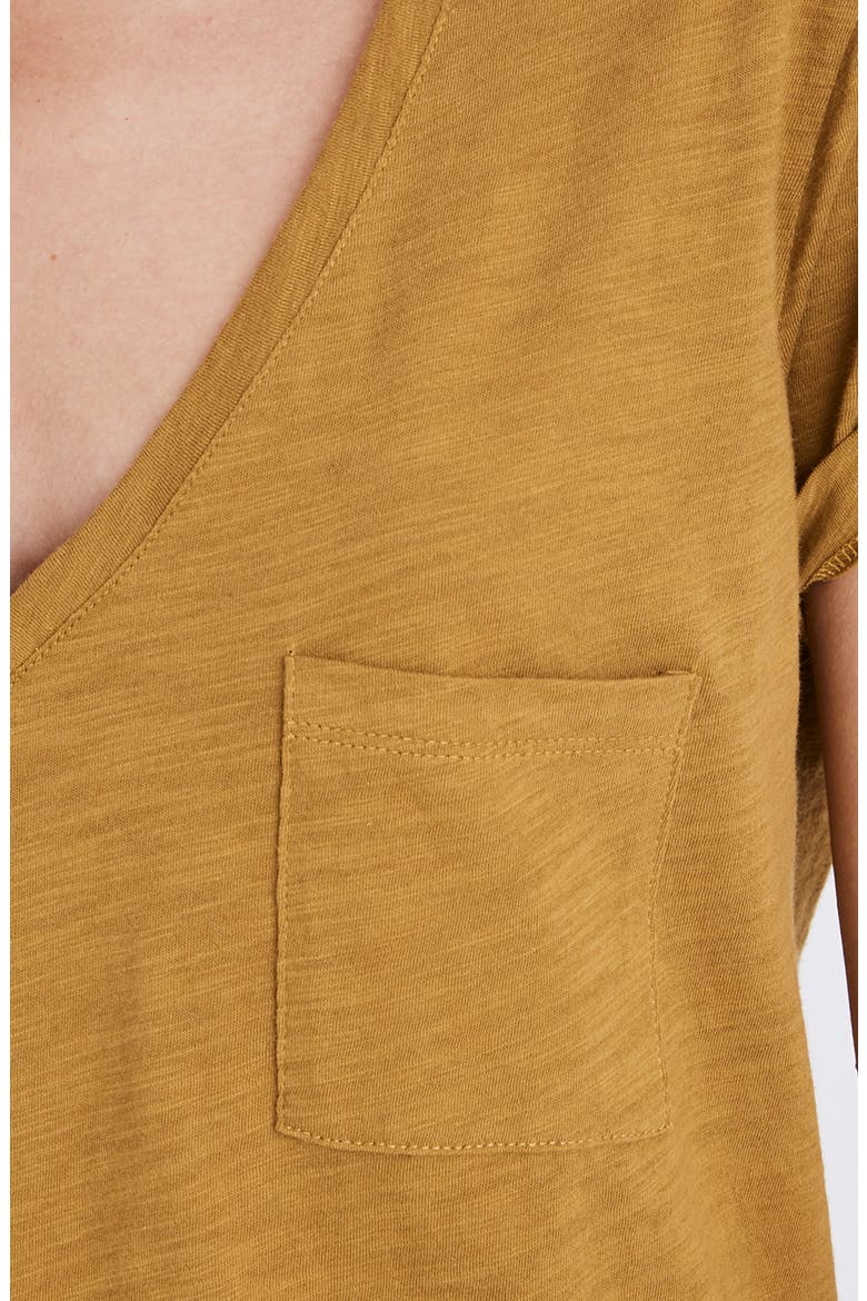 Whisper Cotton V-Neck Pocket Tee, Alternate, color, SAVANNAH MOSS