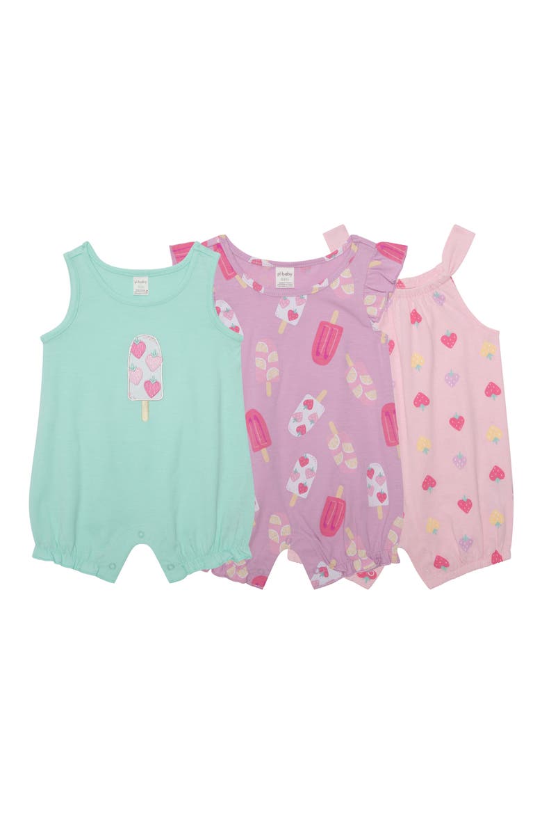 Assorted 3-Pack Popsicle Rompers, Main, color, POPSICLE