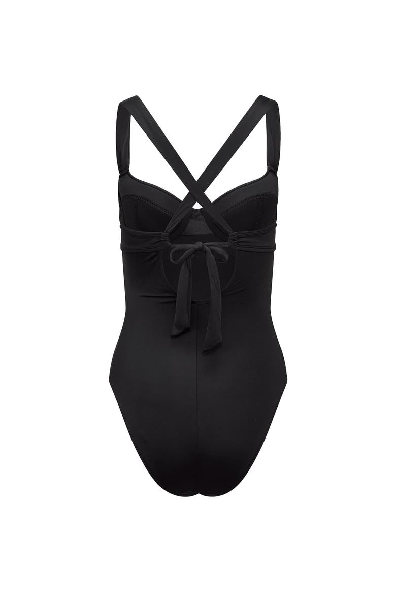 Adore Me Cariba Swimwear One Piece Swimsuit, Alternate, color, Black