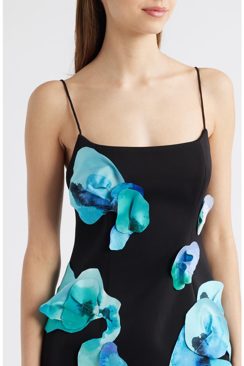 Parrfold Floral Sleeveless Minidress, Alternate, color, IRIS INTENSITY