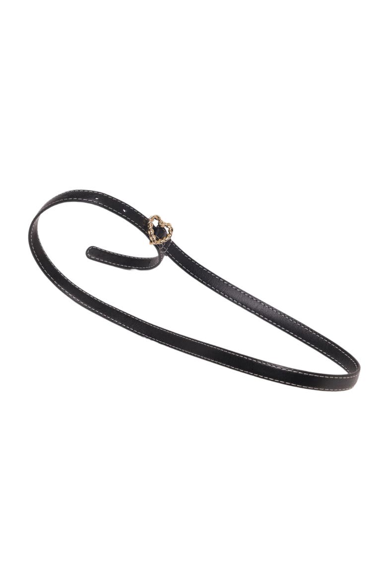 Slim heart belt, Alternate, color, Black