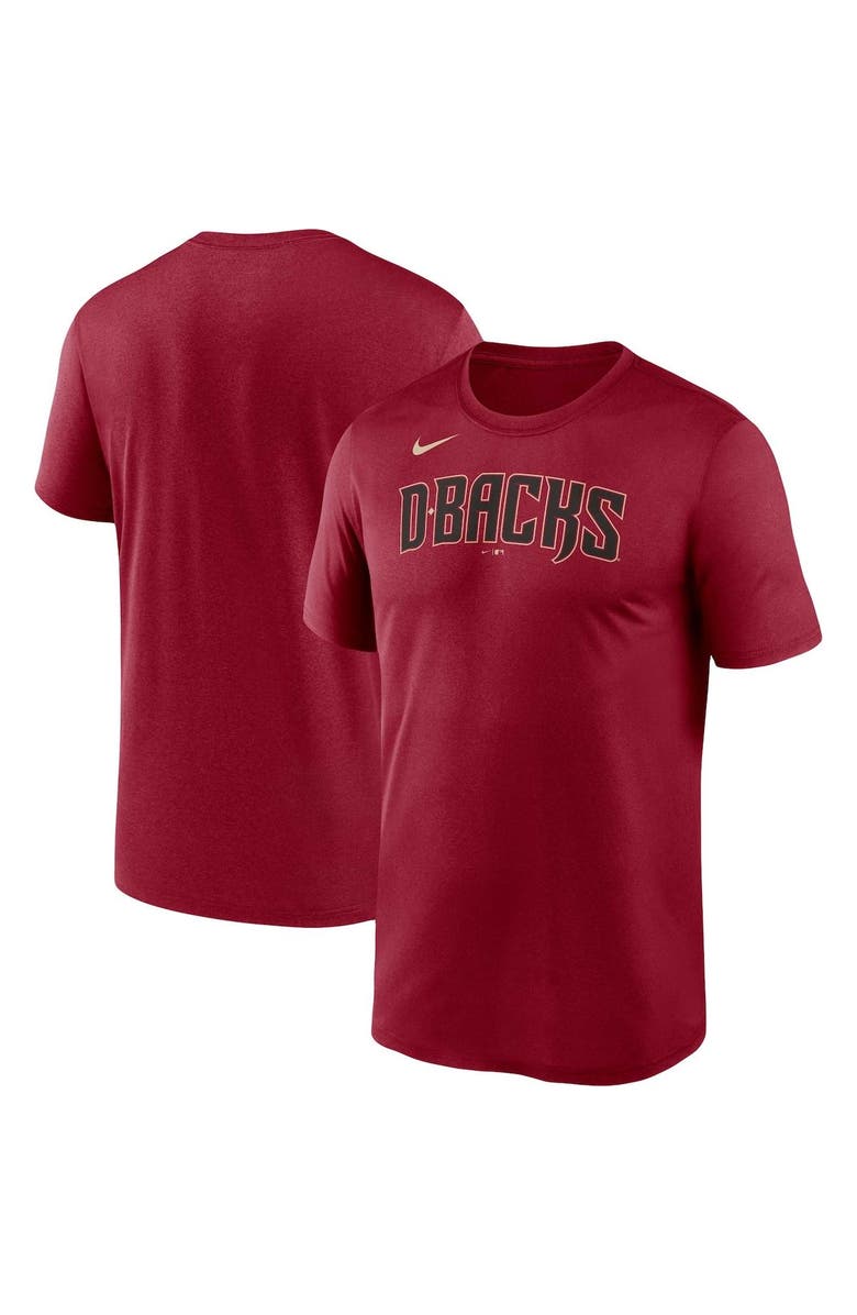 Nike Men's Nike Red Arizona Diamondbacks Wordmark Legend Performance Big & Tall T-Shirt, Main, color,